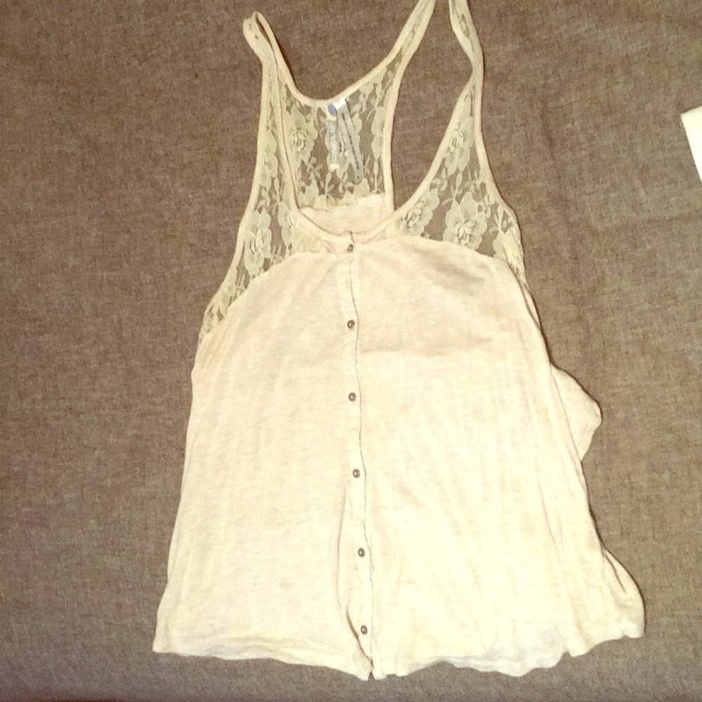 O’Neil ruffle/lace tank